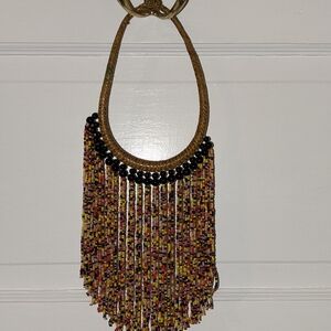 Multicolor Leather Beaded Necklace